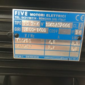 PUMP - ELECTRIC PUMP IN STAINLESS STEEL WITH FOOD IMPELLER MOD. EURO 50 2 SPEED WITH RUBBER REDUCTION PULLEY THREE PHASE 380 VOLT NEW MACHINE - Image 7