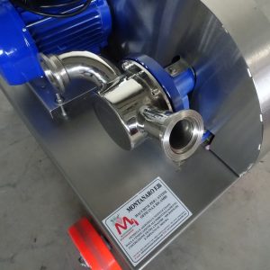 POMPA - ELETTROPOMPA IN ACCIAIO INOX CON GIRANTE IN GOMMA ALIMENTARE MOD. EURO 50 A 1 VELOCITA' CON RIDUZIONE A PULEGGIA MONOFASE 220 VOLT MACCHINA NUOVA - immagine 6