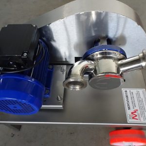 POMPA - ELETTROPOMPA IN ACCIAIO INOX CON GIRANTE IN GOMMA ALIMENTARE MOD. EURO 50 A 1 VELOCITA' CON RIDUZIONE A PULEGGIA MONOFASE 220 VOLT MACCHINA NUOVA - immagine 5