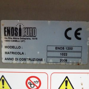 ETICHETTATRICE A COLLA ENOS MODELLO 1200 CON PROTEZIONI DI SICUREZZA MACCHINA USATA - immagine 2