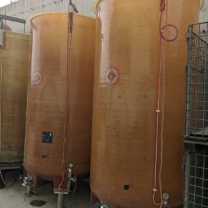 FIBERGLASS TANKS , VARIABLE CAPACITY TANK VEART, CAPACITY HL 25 ABOUT, ON LEGS, ROUNDED BOTTOM, SECOND-HAND EQUIPMENT