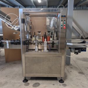 ADHESIVE LABELLING MACHINE OMB MODEL ET FUTURA, 2 STATIONS, SECOND-HAND MACHINE