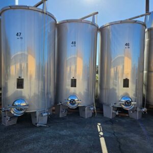 STAINLESS STEEL TANKS, PARONETTO FIRM, CONICAL BOTTOM FLOATING LID, LITERS CAPACITY 7.000 (HL 70) ABOUT, SECOND-HAND EQUIPMENT