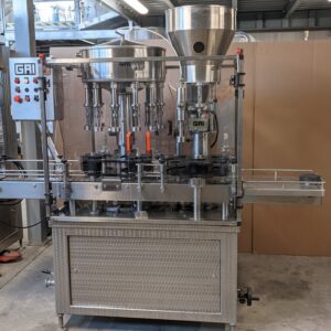 MONOBLOCK GAI 12/1 IN STAINLESS STEEL, WITH CONVEYOR BELT AND BOTTLE FINAL PLATE, SECOND-HAND MACHINE