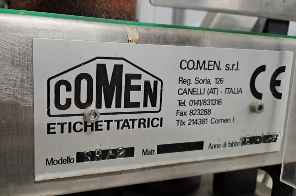 ETICHETTATRICE ROTATIVA A COLLA COMEN MODELLO SR2 A 2 STAZIONI E 6 PIATTELLI PER APPLICAZIONE ETICHETTA CONTRO ETICHETTA E FASCETTA GIROCOLLO MACCHINA USATA - immagine 3