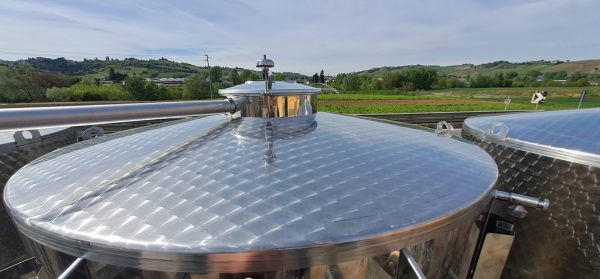 STAILESS STEEL TANKS CAPACITY LITERS 5000 (50 HL) STORAGE/VINIFICATION MODEL, CONICAL BOTTOM  WITH BAND, NEW EQUIPMENT - Image 14