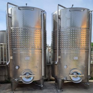 STAILESS STEEL TANKS CAPACITY LITERS 5000 (50 HL) STORAGE/VINIFICATION MODEL, CONICAL BOTTOM  WITH BAND, NEW EQUIPMENT
