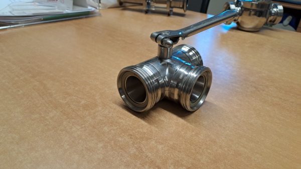 THREE-WAY STAINLESS STEEL BALL VALVE, SECOND HAND EQUIPMENT - Image 2