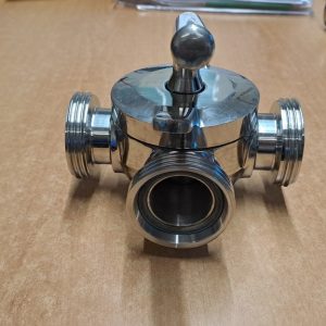 REMOVABLE THREE-WAY STAINLESS STEEL MALE TAP/PORT, SECOND HAND EQUIPMENT
