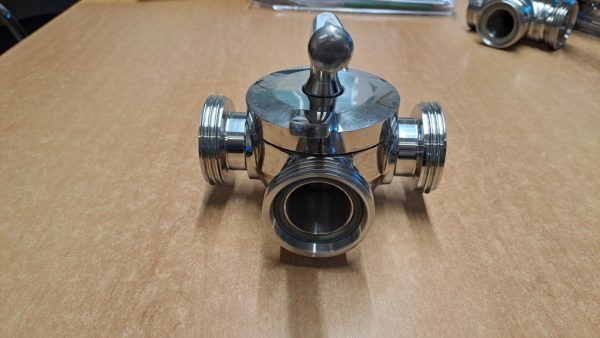 REMOVABLE THREE-WAY STAINLESS STEEL MALE TAP/PORT, SECOND HAND EQUIPMENT