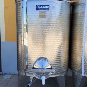 SERBATOIO IN ACCIAIO INOX CAPACITA’ LITRI 1000 MODELLO PNEUMATICO CON PORTA, FONDO CONICO, ATTREZZATURA USATA