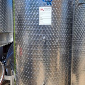 SERBATOIO IN ACCIAIO INOX CAPACITA’ LITRI 1000 MODELLO PNEUMATICO  SENZA PORTA, FONDO CONICO, ATTREZZATURA USATA