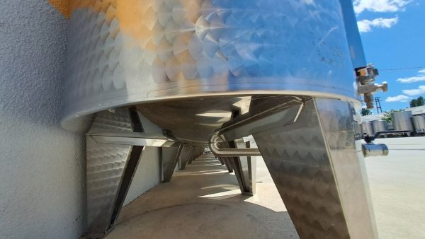 SERBATOIO IN ACCIAIO INOX CAPACITA’ LITRI 1000 MODELLO PNEUMATICO CON PORTA, FONDO CONICO, ATTREZZATURA USATA - immagine 4