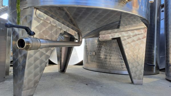 SERBATOIO IN ACCIAIO INOX CAPACITA’ LITRI 1000 MODELLO PNEUMATICO  SENZA PORTA, FONDO CONICO, ATTREZZATURA USATA - immagine 2
