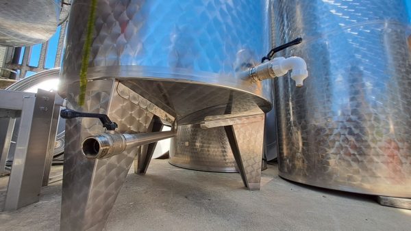 SERBATOIO IN ACCIAIO INOX CAPACITA’ LITRI 1000 MODELLO PNEUMATICO  SENZA PORTA, FONDO CONICO, ATTREZZATURA USATA - immagine 3