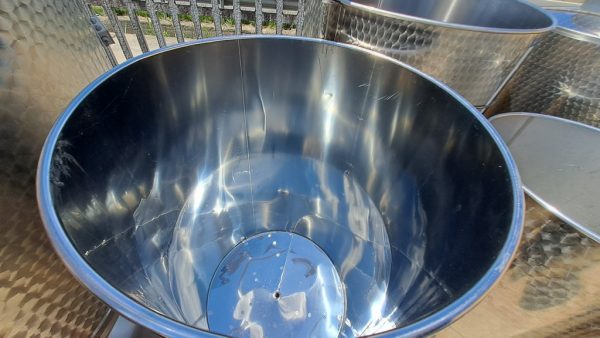 SERBATOIO IN ACCIAIO INOX CAPACITA’ LITRI 1000 MODELLO PNEUMATICO  SENZA PORTA, FONDO CONICO, ATTREZZATURA USATA - immagine 4
