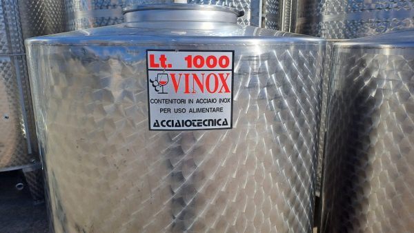 SERBATOI IN ACCIAIO INOX MODELLO STOCCAGGIO, CAPACITA’ 1000 LITRI A FONDO PIANO, ATTREZZATURA USATA - immagine 5