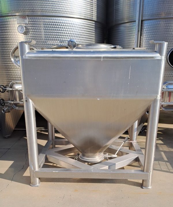 TRAMOGGIA CONTENITORE PER ZUCCHERO IN ACCIAIO INOX, ATTREZATURA USATA