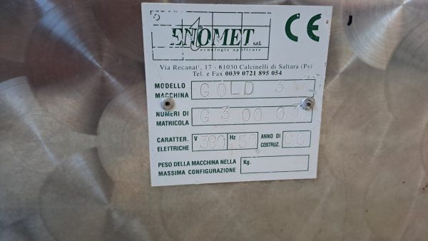 ENOMET ROTARY FILTER GOLD MODEL, 3MQ, IN STAINLESS STEEL, SECOND-HAND MACHINE - Image 10