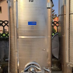 STAINLESS STEEL TANK, L.A.INOX FIRM, CONICAL BOTTOM FLOATING LID, LITER CAPACITY 2600 (HL 26), SECOND-HAND EQUIPMENT