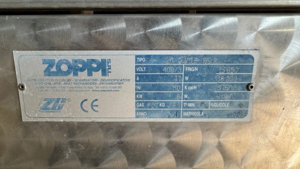 REFRIGERATED PLANT ZOPPI, MODEL ZG 10/5.8 ES-R, SECOND-HAND MACHINE - Image 17