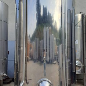 STAINLESS STEEL TANKS CAPACITY HL 100 ABOUT, STORAGE/WINEMAKING MODEL, ROUNDED BOTTOM WITH PLATE, SECOND-HAND EQUIPMENT