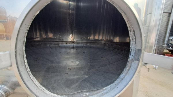 STAINLESS STEEL TANKS CAPACITY HL 100 ABOUT, STORAGE/WINEMAKING MODEL, ROUNDED BOTTOM WITH PLATE, SECOND-HAND EQUIPMENT - Image 6