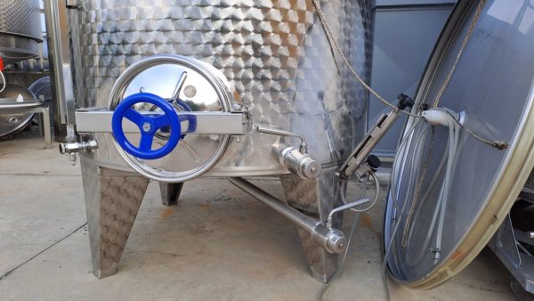 STAINLESS STEEL TANK, TOSCANA INOX FIRM, CONICAL BOTTOM FLOATING LID, LITER CAPACITY 1500 (HL 15), SECOND-HAND EQUIPMENT - Image 3
