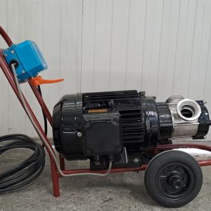 MENCARELLI PUMP MODEL G120 WITH FOOD NEOPRENE IMPELLER, STAINLESS STEEL BODY PUMP, SECOND-HAND MACHINE