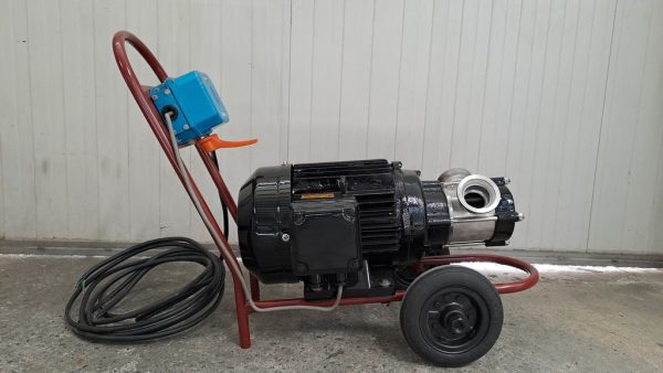 MENCARELLI PUMP MODEL G120 WITH FOOD NEOPRENE IMPELLER, STAINLESS STEEL BODY PUMP, SECOND-HAND MACHINE