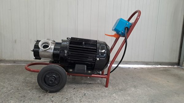 MENCARELLI PUMP MODEL G120 WITH FOOD NEOPRENE IMPELLER, STAINLESS STEEL BODY PUMP, SECOND-HAND MACHINE - Image 5