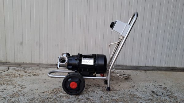 POMPA MENCARELLI MODELLO G90 CON GIRANTE A PALETTE E INTERRUTORE INVERTITORE SU CARRELLO, MACCHINA USATA - immagine 7