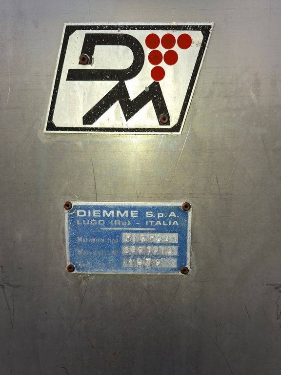 DESTEMMER-CRUSHER DIEMME FIRM IN STAINLESS STEEL, SECOND-HAND MACHINE - Image 14 DESTEMMER-CRUSHER DIEMME FIRM IN STAINLESS STEEL, SECOND-HAND MACHINE - Image 14