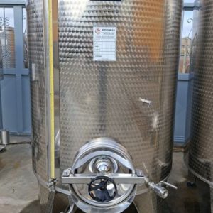STAINLESS STEEL TANK L.A. INOX, CAPACITY 2000 LITERS, STORAGE/VINIFICATION MODEL CONICAL BOTTOM, SECON HAND EQUIPMENT