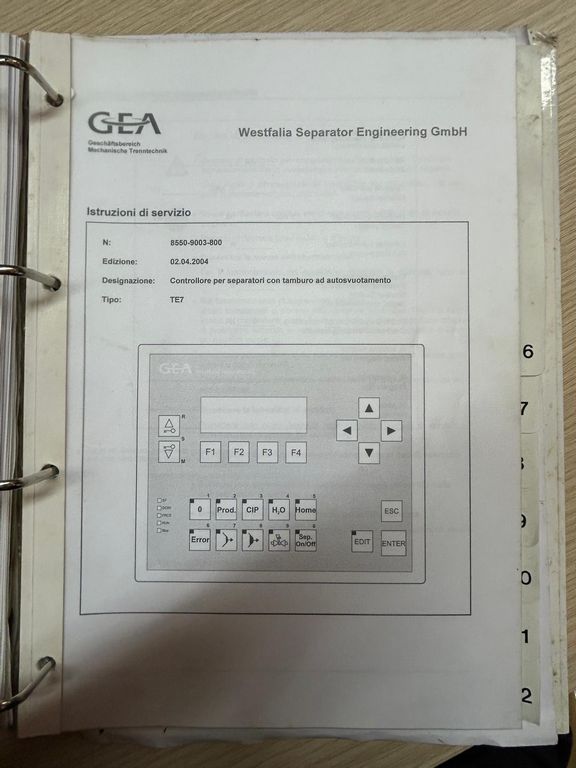 WESTFALIA CENTRIFUGE MODEL SA35-06-076, YEAR 1978, SECOND-HAND MACHINE - Image 12 WESTFALIA CENTRIFUGE MODEL SA35-06-076, YEAR 1978, SECOND-HAND MACHINE - Image 12