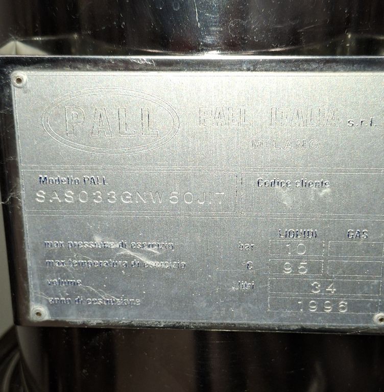 MICROFILTER/HOUSING IN STAILESS STEEL, FIRM PALL, THREE TRIPLE CARTRIDGES 30”, SECOND HAND MACHINE - Image 7 MICROFILTER/HOUSING IN STAILESS STEEL, FIRM PALL, THREE TRIPLE CARTRIDGES 30”, SECOND HAND MACHINE - Image 7