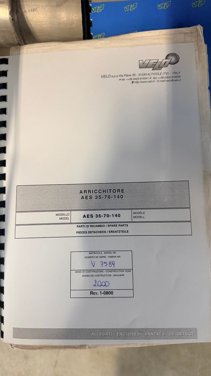 VELO BRAND VACUUM ENRICHMENT CONCENTRATOR, MODEL AES 70, SECOND HAND MACHINE - Image 12 VELO BRAND VACUUM ENRICHMENT CONCENTRATOR, MODEL AES 70, SECOND HAND MACHINE - Image 12