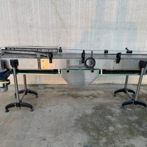 TAVOLO DI CARICO BOTTIGLIE IN ACCIAIO INOX A 5 CATENE, ATTREZZATURA USATA