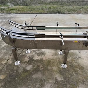 RULLIERA DI RINVIO CATENE CON CURVA IN ACCIAIO INOX, ATTREZZATURA USATA