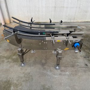 RULLIERA DI TRAINO CATENA CON CURVA IN ACCIAIO INOX, ATTREZZATURA USATA