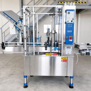 ADHESIVE LABELLING MACHINE MEB, MODEL ADL 02, WITH 2 STATIONS, SECOND HAND EQUIPMENT