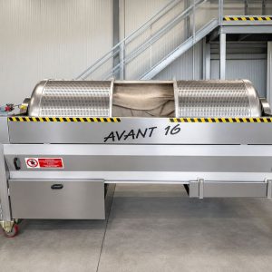 STAINLESS STEEL MEMBRANE PRESS, MIROS FIRM MODEL AVANT 16, CAPACITY HL 16, OPEN CYLINDER, SECOND HAND MACHINE