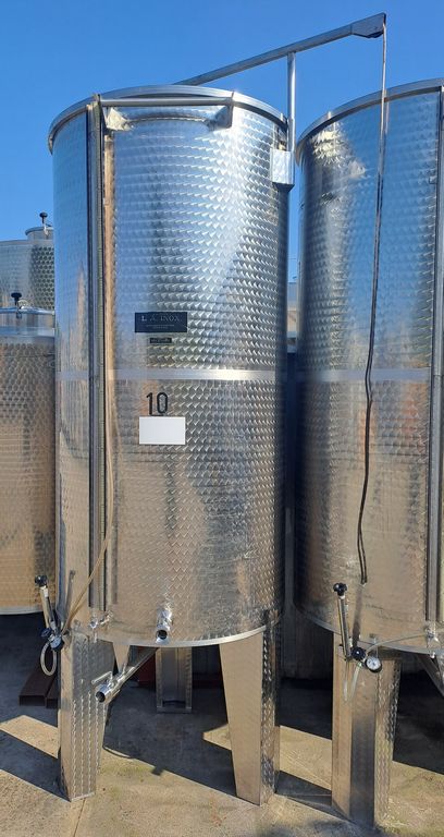 STAINLESS STEEL TANKS, L.A. INOX BRAND LITER CAPACITY LITERS 1500 (HL 15), FLOATING LID MODEL WITH CONICAL BOTTOM, SECOND HAND EQUIPMENT - Image 8 STAINLESS STEEL TANKS, L.A. INOX BRAND LITER CAPACITY LITERS 1500 (HL 15), FLOATING LID MODEL WITH CONICAL BOTTOM, SECOND HAND EQUIPMENT - Image 8