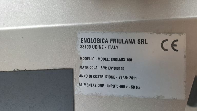 STAINLESS STEEL FLOTATION UNIT MODEL ENOLMIX 100, SECOND HAND MACHINE - Image 10 STAINLESS STEEL FLOTATION UNIT MODEL ENOLMIX 100, SECOND HAND MACHINE - Image 10