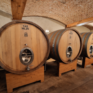 BOTTI IN ROVERE, CAPACITÀ 25 HL CIRCA, ANNO DI COSTRUZIONE 2016/2018, ATTREZZATURA USATA
