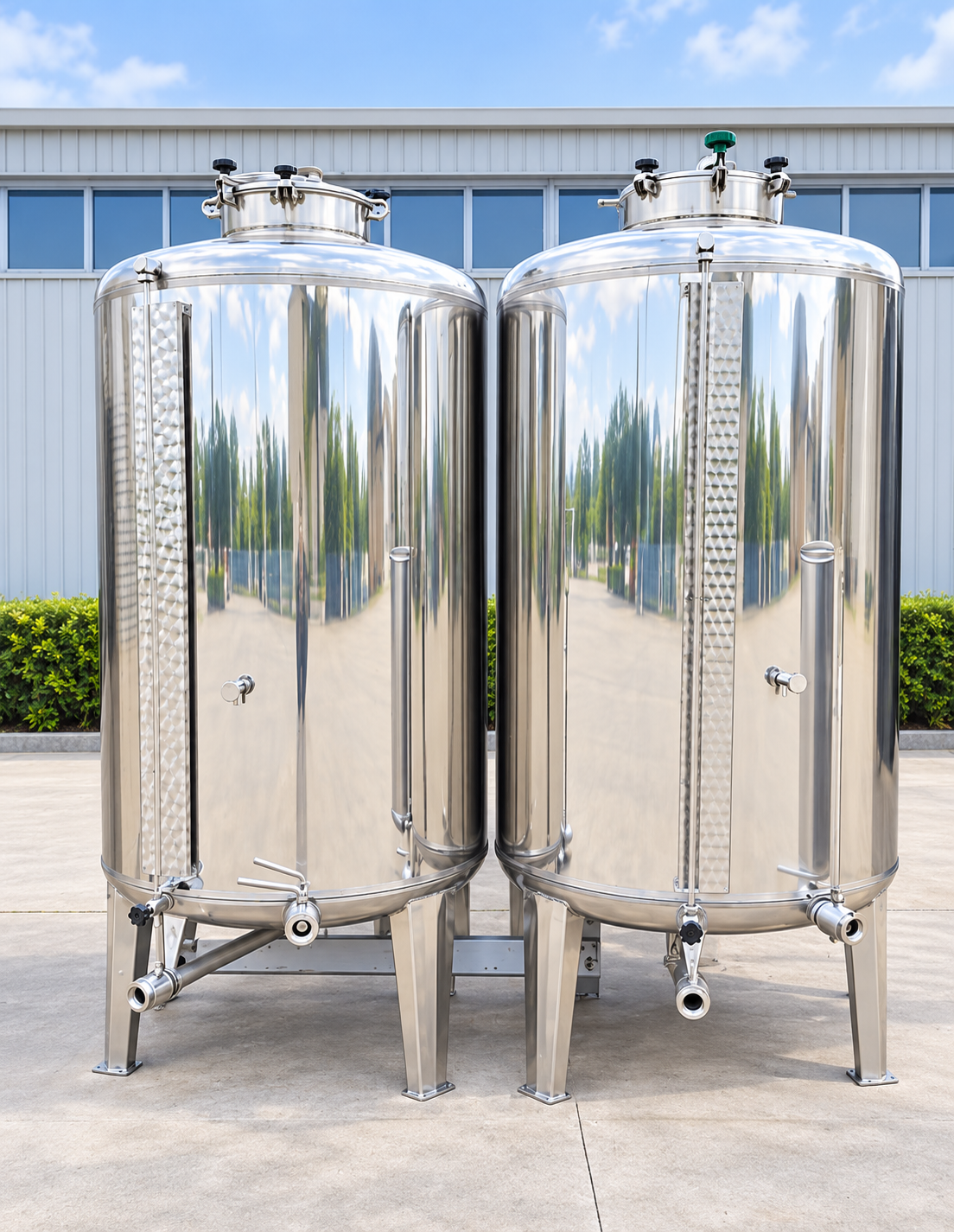 STAINLESS STEEL TANKS WITH ROUNDED BOTTOMS BOTTOM, CAPACITY 1000 LITER (10 HL) ABOUT, STORAGE MODEL, USED EQUIPMENT STAINLESS STEEL TANKS WITH ROUNDED BOTTOMS BOTTOM, CAPACITY 1000 LITER (10 HL) ABOUT, STORAGE MODEL, USED EQUIPMENT