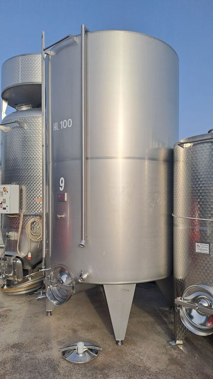 STAINLESS STEEL TANKS FIRM VELO CAPACITY HL 100, STORAGE/WINEMAKING MODEL, CONICAL BOTTOM WITH PLATE, SECOND-HAND EQUIPMENT - Image 8 STAINLESS STEEL TANKS FIRM VELO CAPACITY HL 100, STORAGE/WINEMAKING MODEL, CONICAL BOTTOM WITH PLATE, SECOND-HAND EQUIPMENT - Image 8