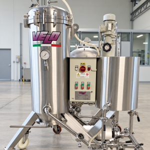VELO KIESELGUHR FILTER IN STAINLESS STEEL, 5 MQ, VERTICAL SHEET, SECOND-HAND MACHINE