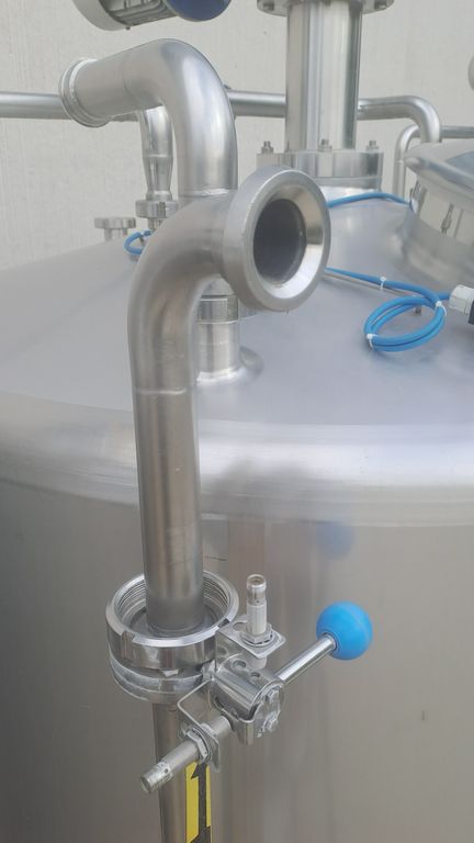 STAINLESS STEEL INSULATED MIXER CONICAL BOTTOM, CAPACITY 1500 LITRES, SECOND HAND EQUIPMENT - Image 6