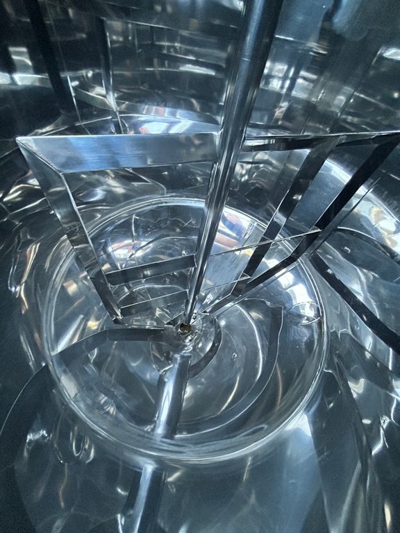 STAINLESS STEEL INSULATED MIXER CONICAL BOTTOM, CAPACITY 1500 LITRES, SECOND HAND EQUIPMENT - Image 13